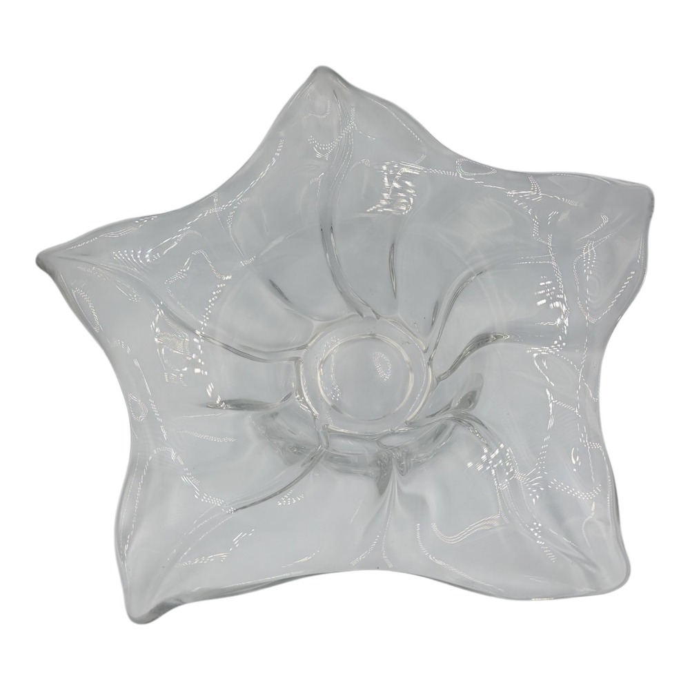 Duncan Miller American Way Flare Clear Glass 13" Console Bowl Dish Vintage